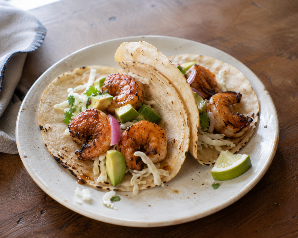 Apricot & Chipotle Grilled Shrimp Tacos – Rocky Mountain Olive Oil