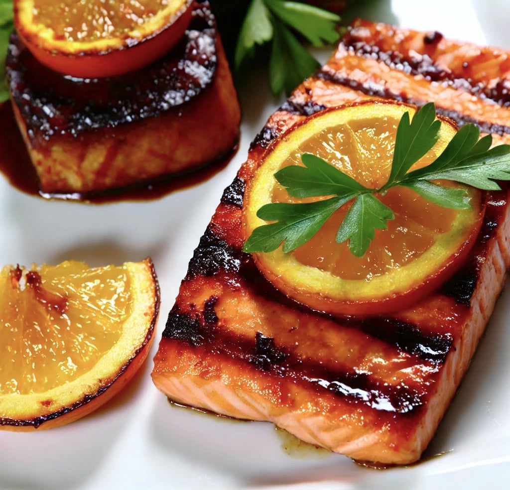 Citrus Espresso Glazed Salmon Rocky Mountain Olive Oil