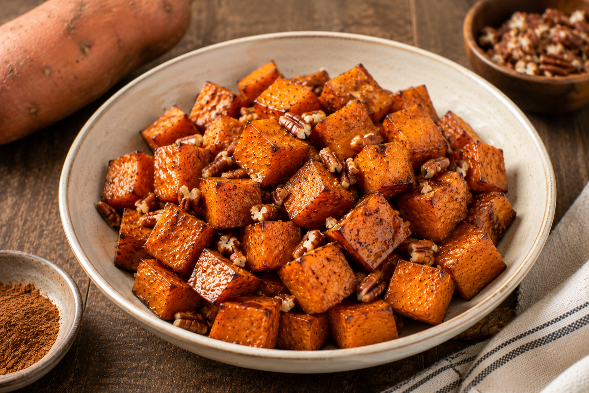 Green Chili & Lychee Roasted Sweet Potatoes – Rocky Mountain Olive Oil