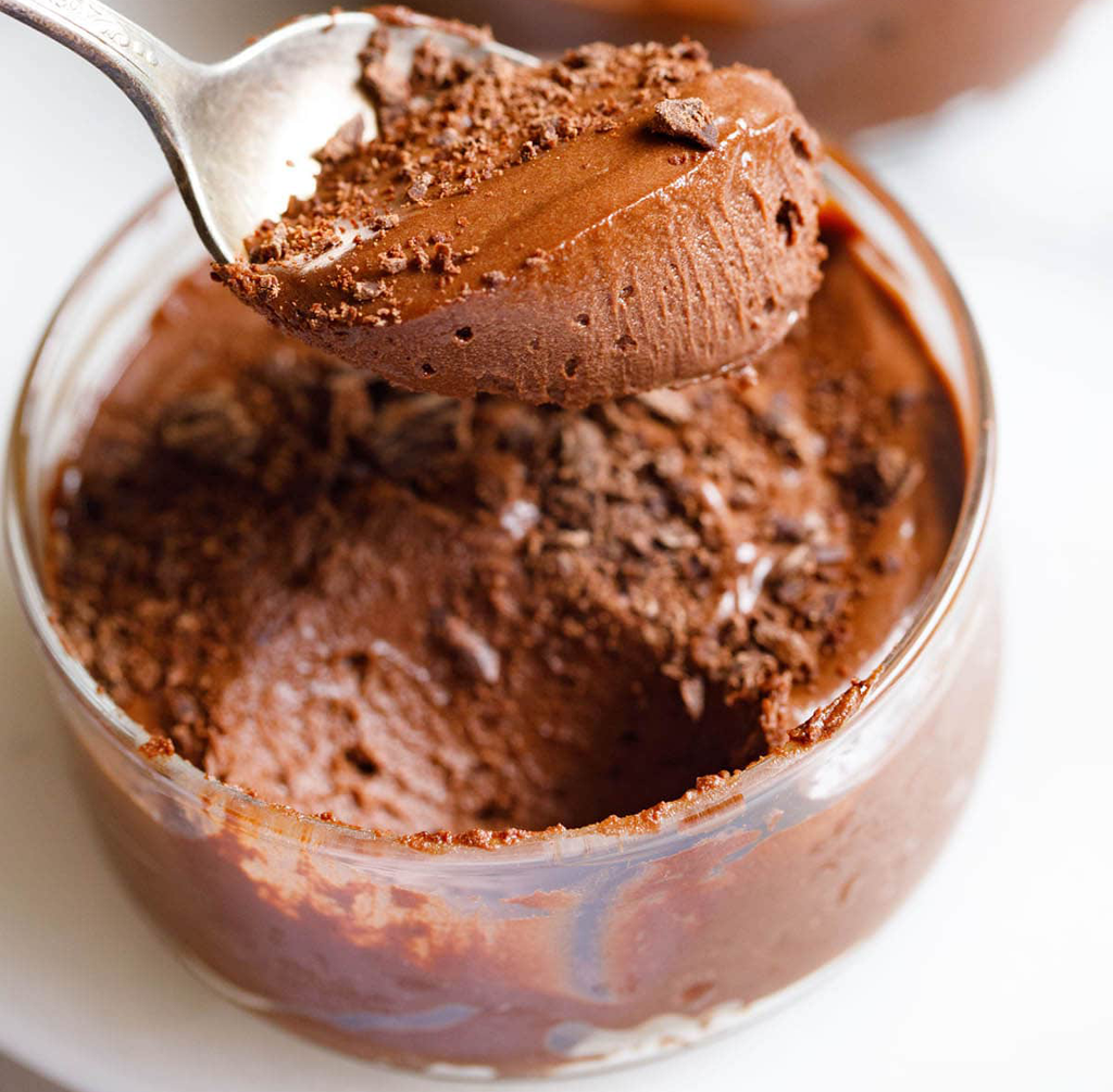 Olive Oil Chocolate Mousse with Chocolate Salt
