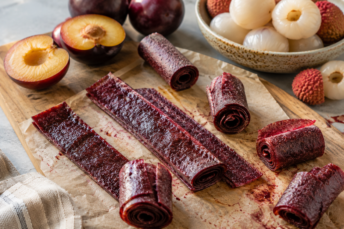 Plum & Lychee Fruit Roll-ups – Rocky Mountain Olive Oil