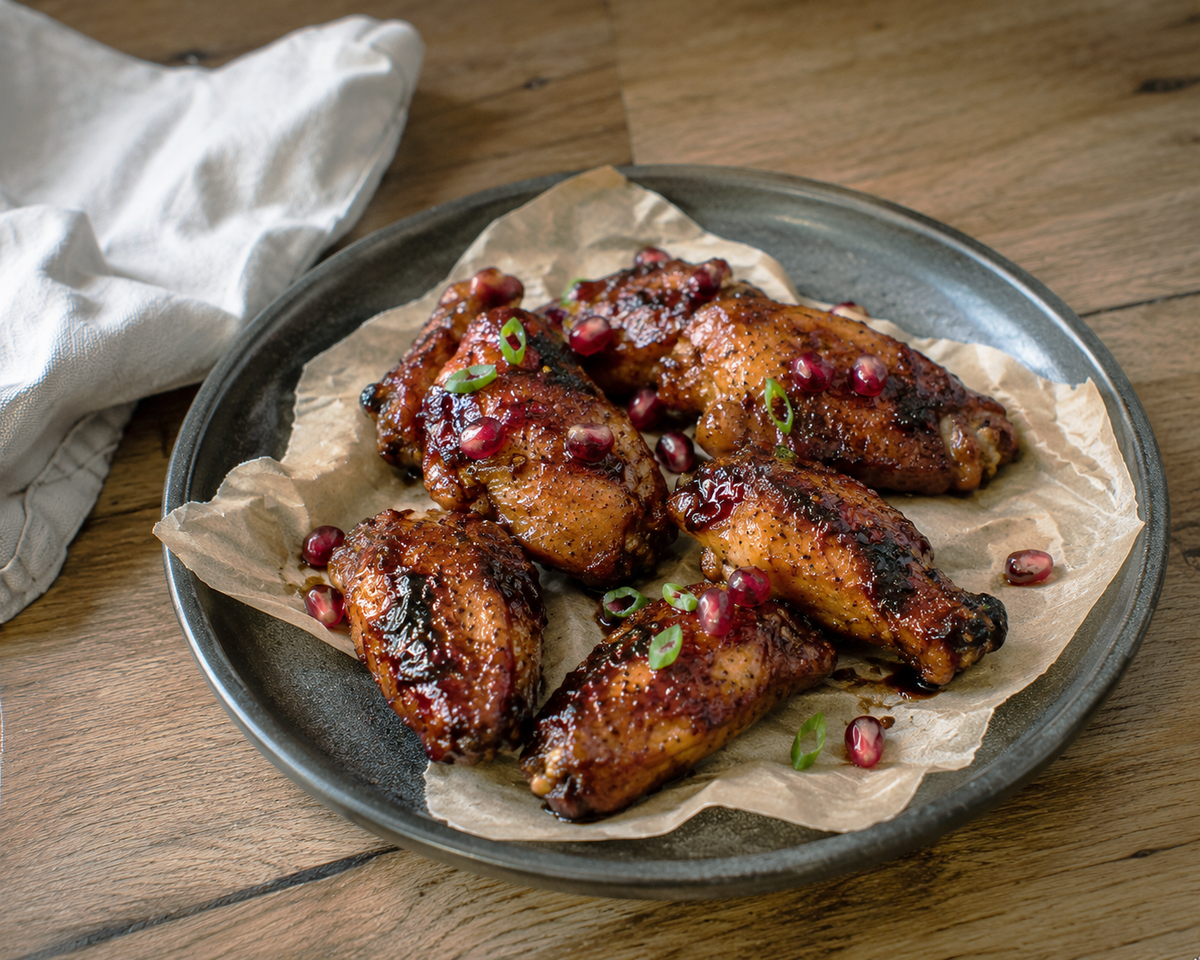 Pomegranate Balsamic & Cayenne Chili Glazed Chicken Wings – Rocky Mountain Olive Oil