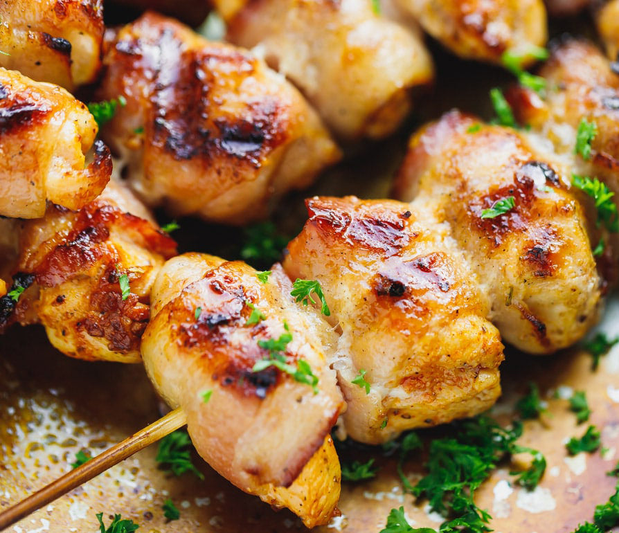 Rosemary Chicken Bacon Skewers – Rocky Mountain Olive Oil