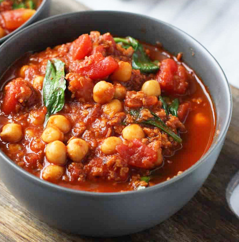 Spanish Chickpea and Chorizo Crock Pot Stew Rocky Mountain Olive Oil