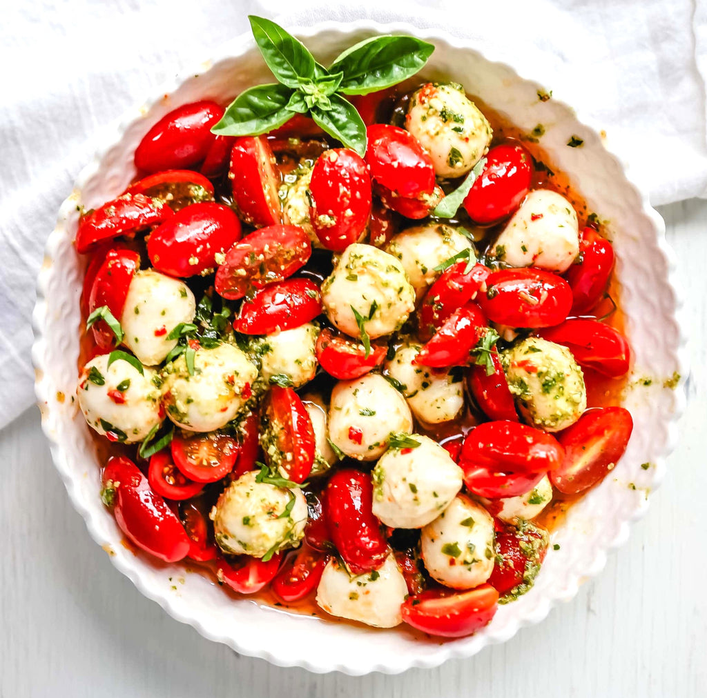 Smoky Tomato Mozzarella Caprese Salad