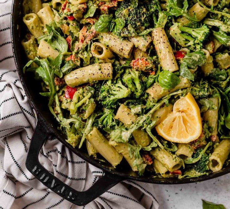 Creamy Vegan Veggie Pasta – Rocky Mountain Olive Oil