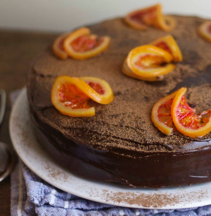Dark Chocolate Cake with Orange Ganache – Rocky Mountain Olive Oil