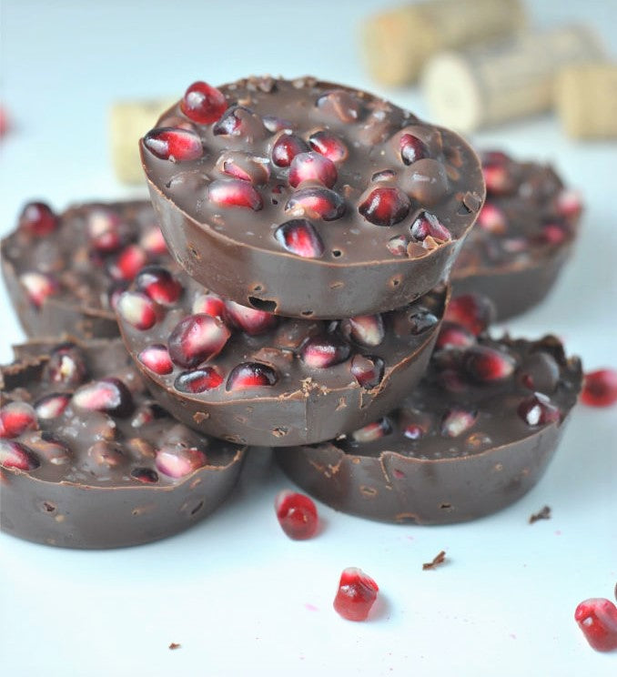 Dark Chocolate Orange Pomegranate Bites – Rocky Mountain Olive Oil