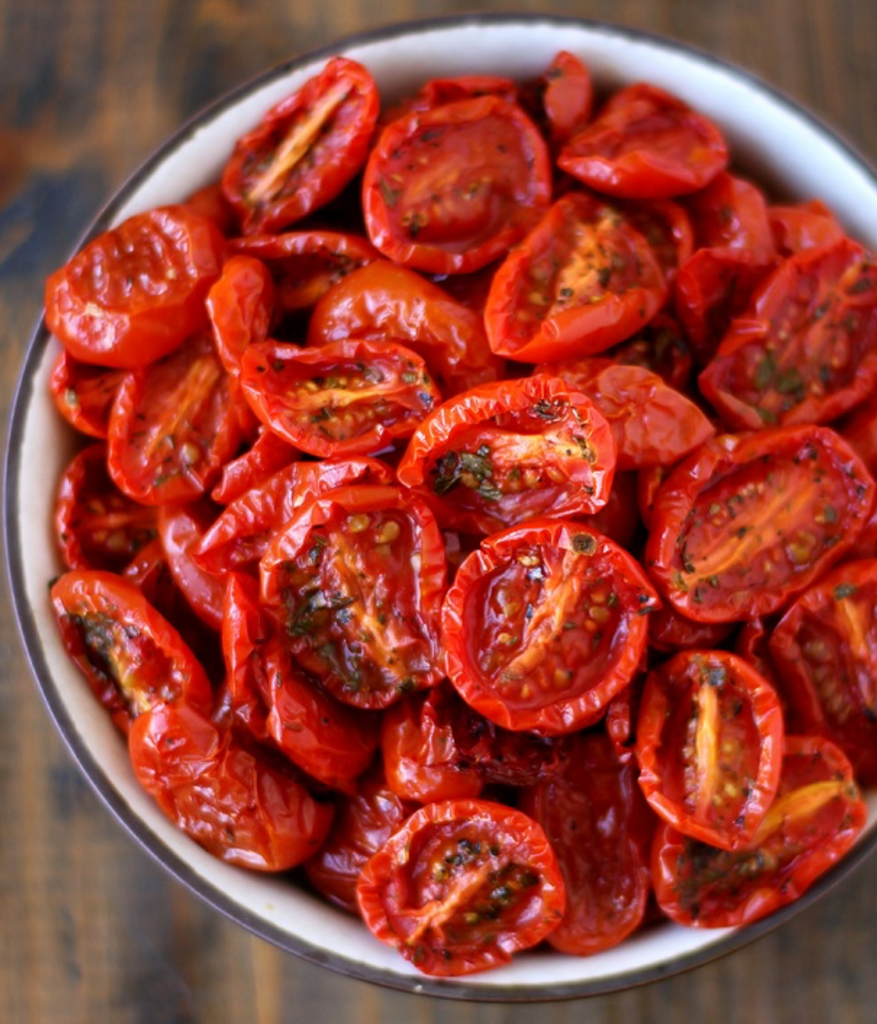 Slow Roasted Herb Infused Tomatoes