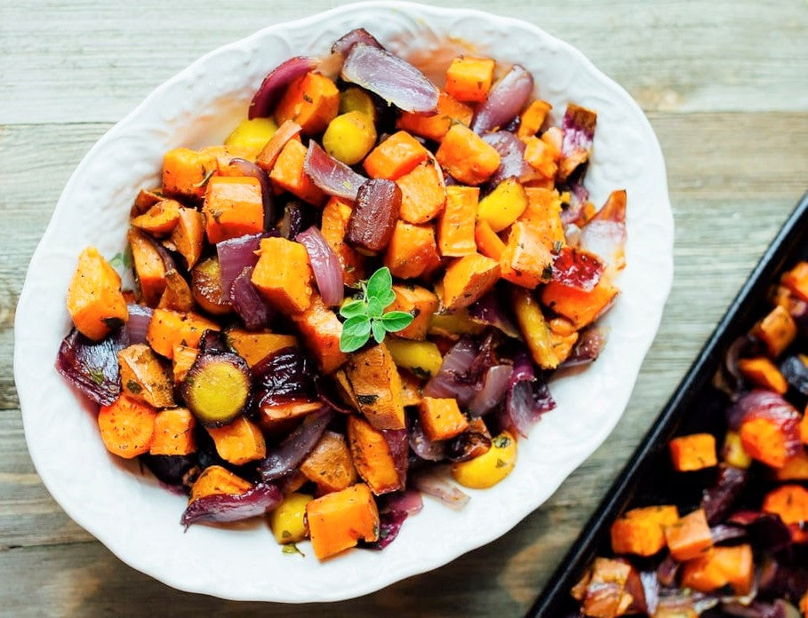Maple Balsamic Roasted Winter Veggies – Rocky Mountain Olive Oil