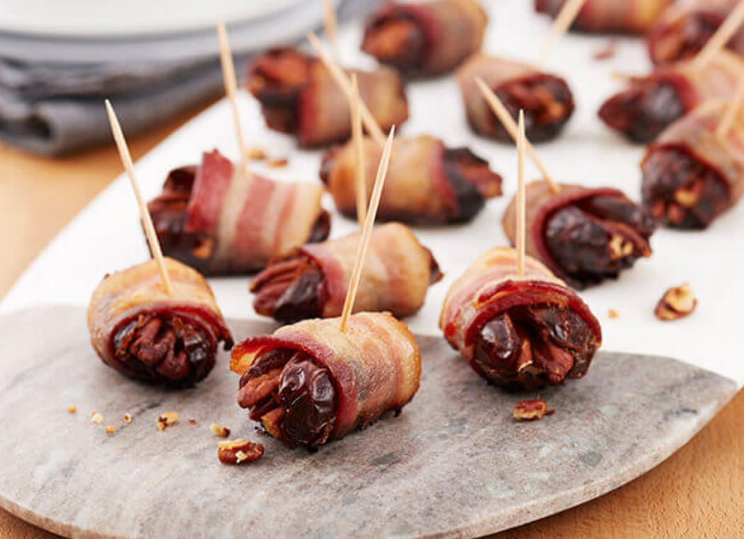 Maple Balsamic Bacon Wrapped Dates Rocky Mountain Olive Oil