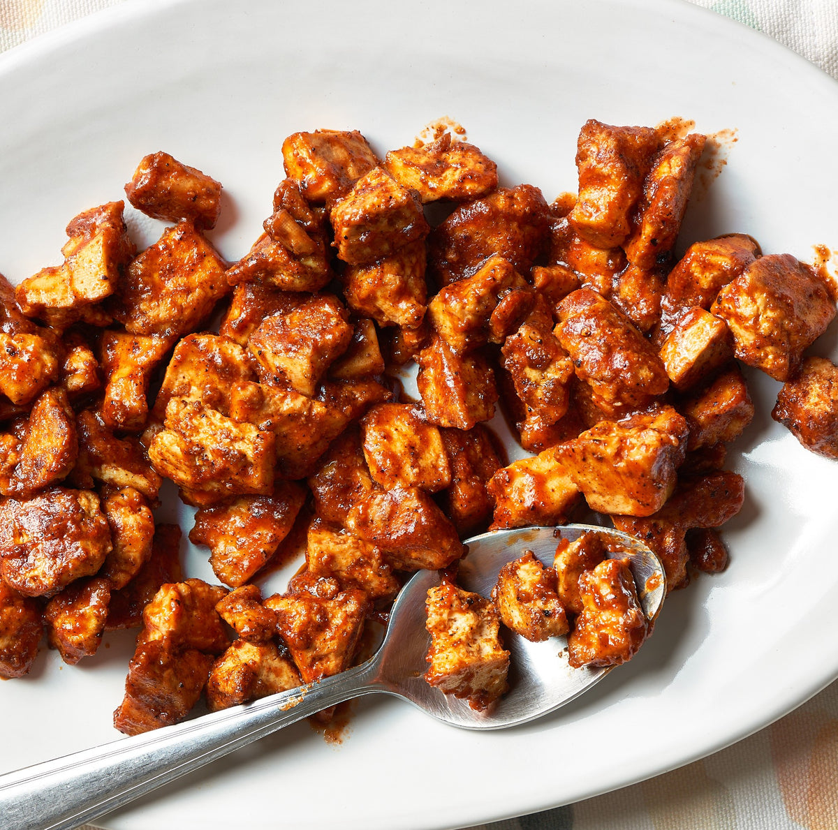 Buffalo Hot Wing Baked Tofu Rocky Mountain Olive Oil