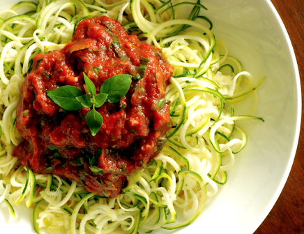 Vegan Zoodles with Red Sauce