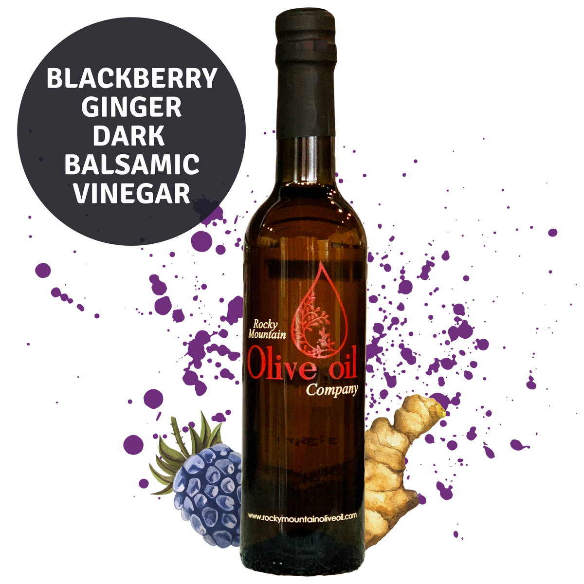 Blackberry Ginger Dark Balsamic Vinegar Rocky Mountain Olive Oil