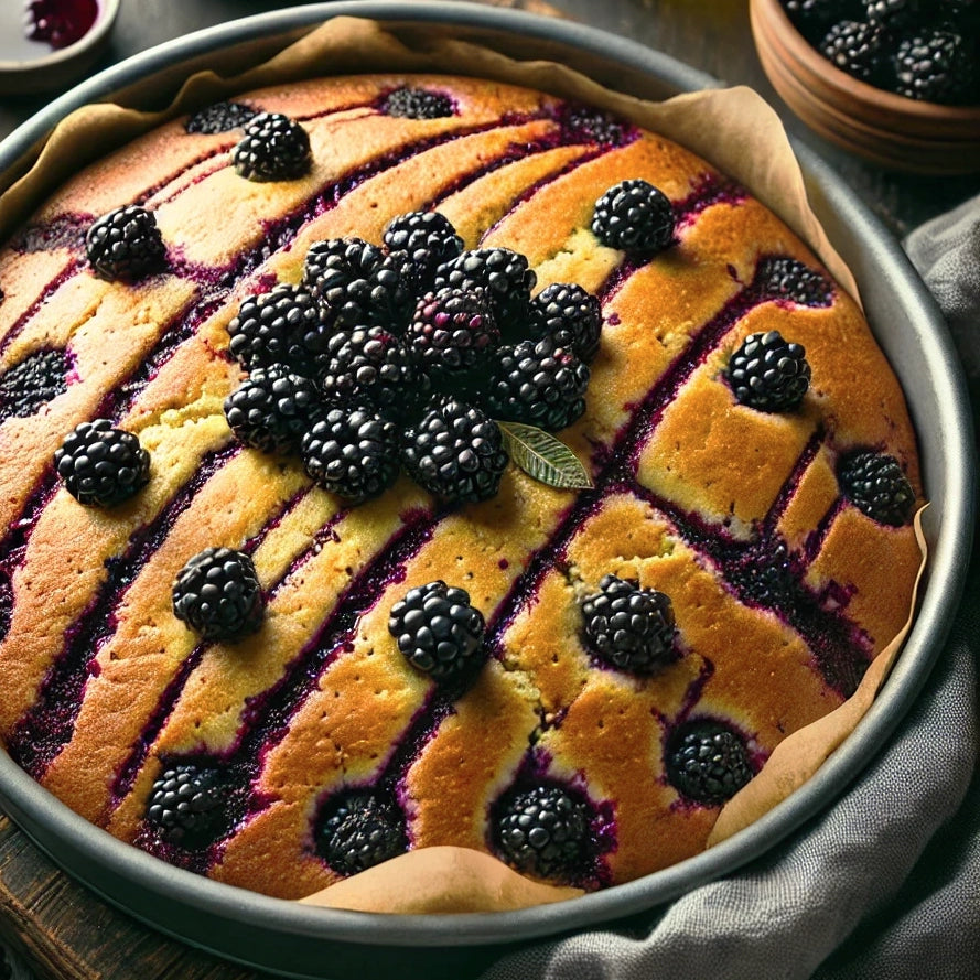 Blackberry & Elderberry Balsamic Cake