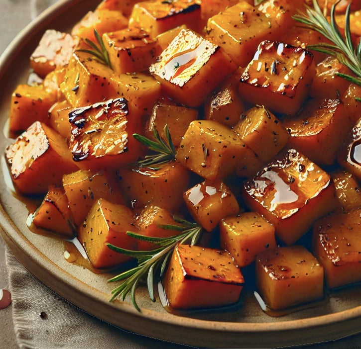 Cranberry Pear Glazed Butternut Squash