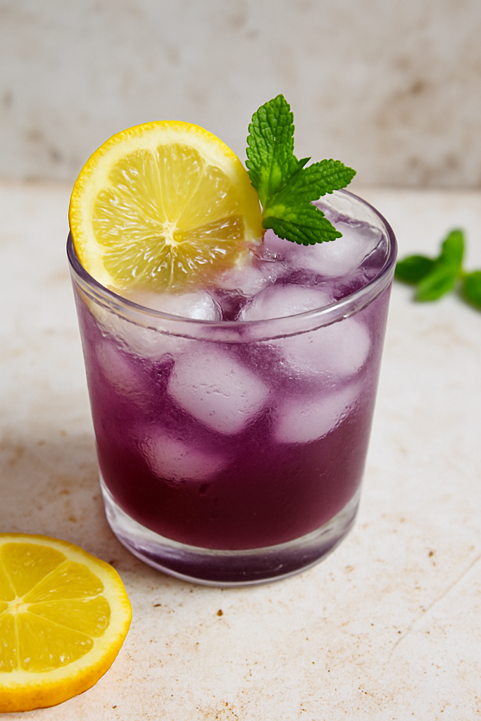Elderberry Lemon Fizz Cocktail