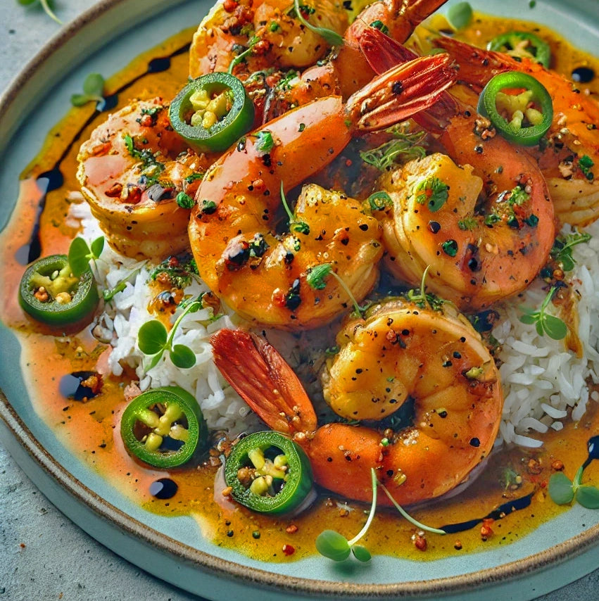 Green Masala Shrimp