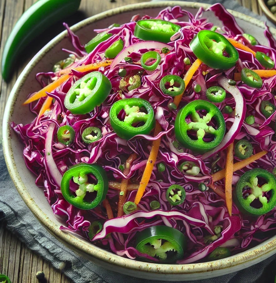 Jalapeño Balsamic Cabbage Slaw