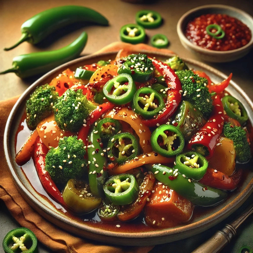 Jalapeño Gochujang Veggie Stir-Fry