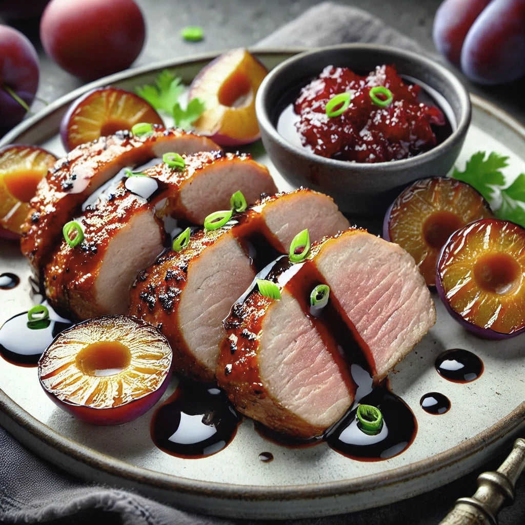 Pork Tenderloin with Plum Balsamic Glaze