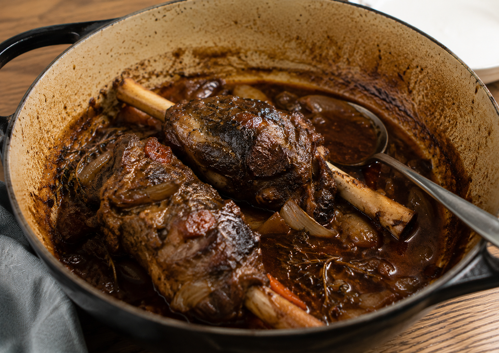 Raspberry & Harissa Braised Lamb Shanks – Rocky Mountain Olive Oil