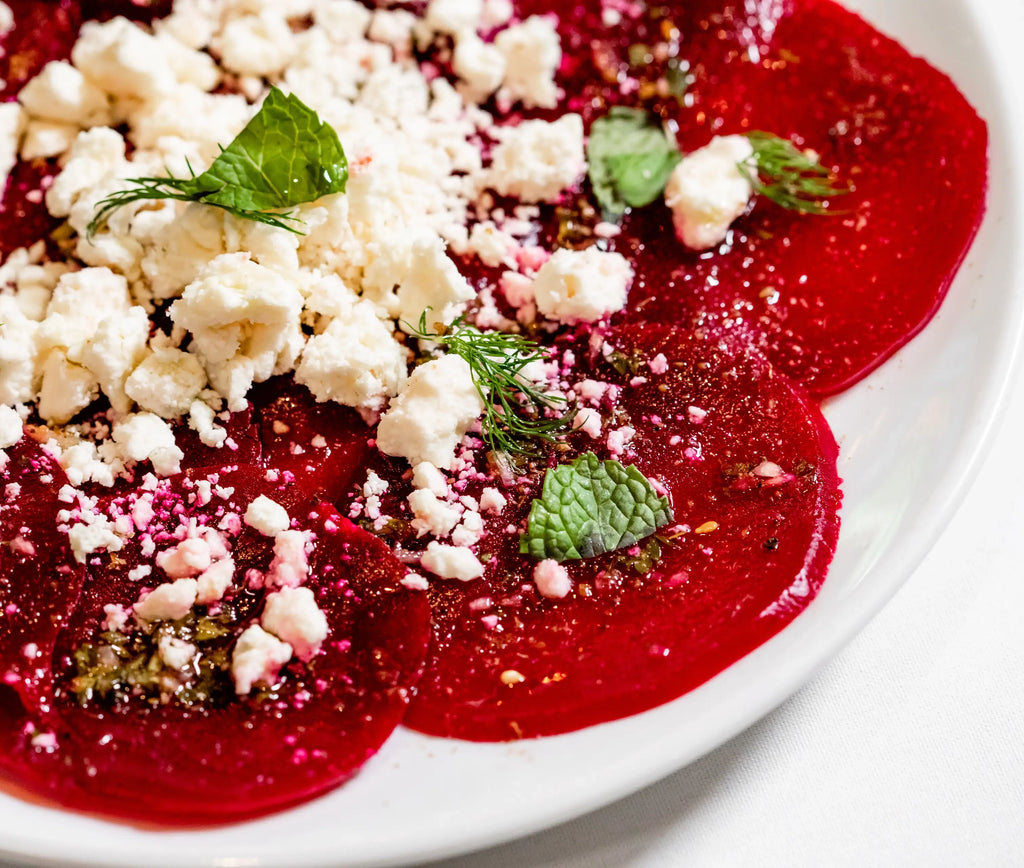 Raspberry & Milanese Gremolata Beet Carpaccio