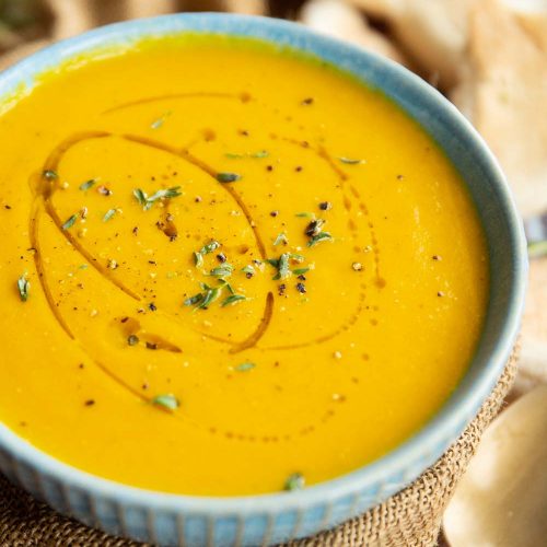 Tuscan Herb Roasted Carrot Soup