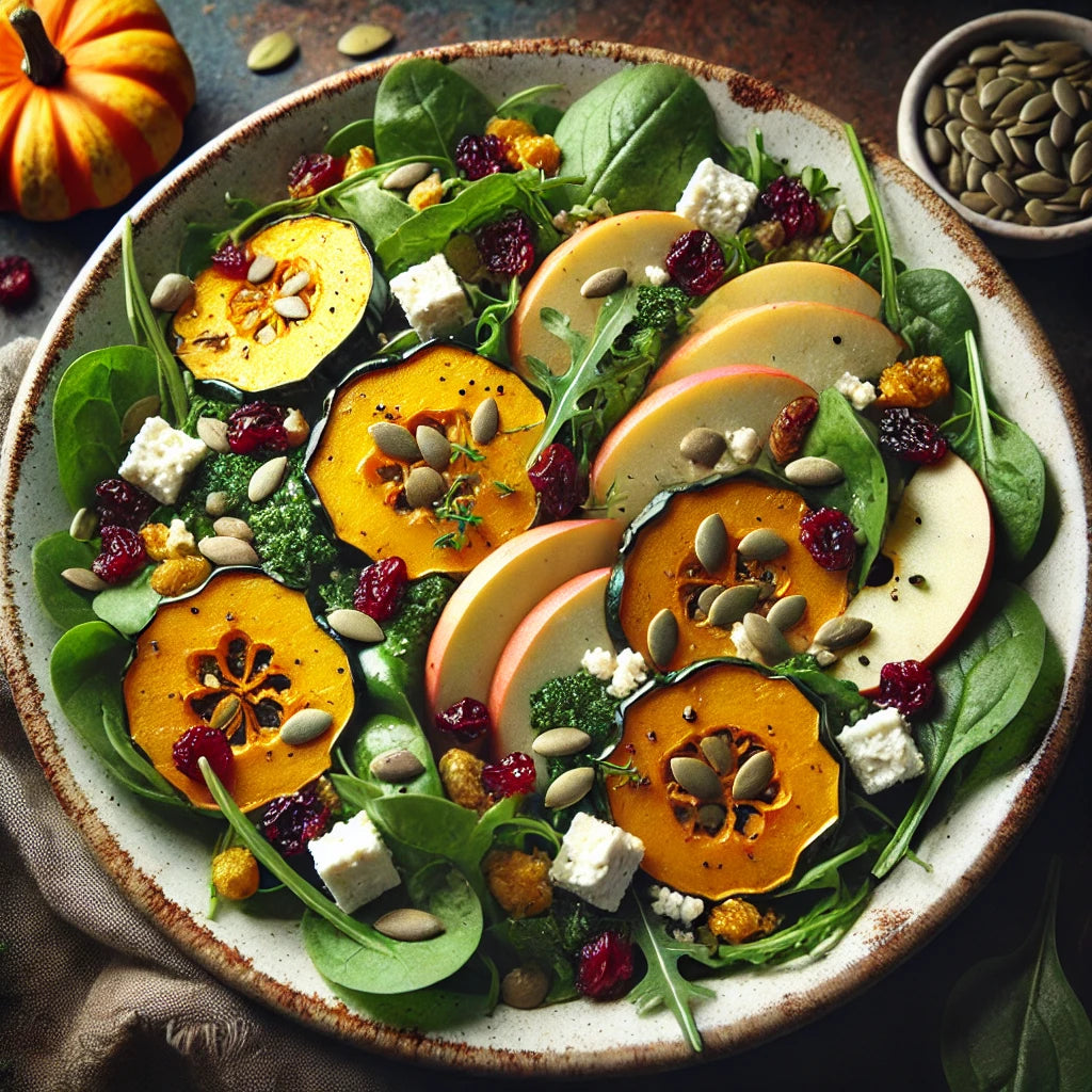 Roasted Delicata Squash Salad with Lychee Vinaigrette