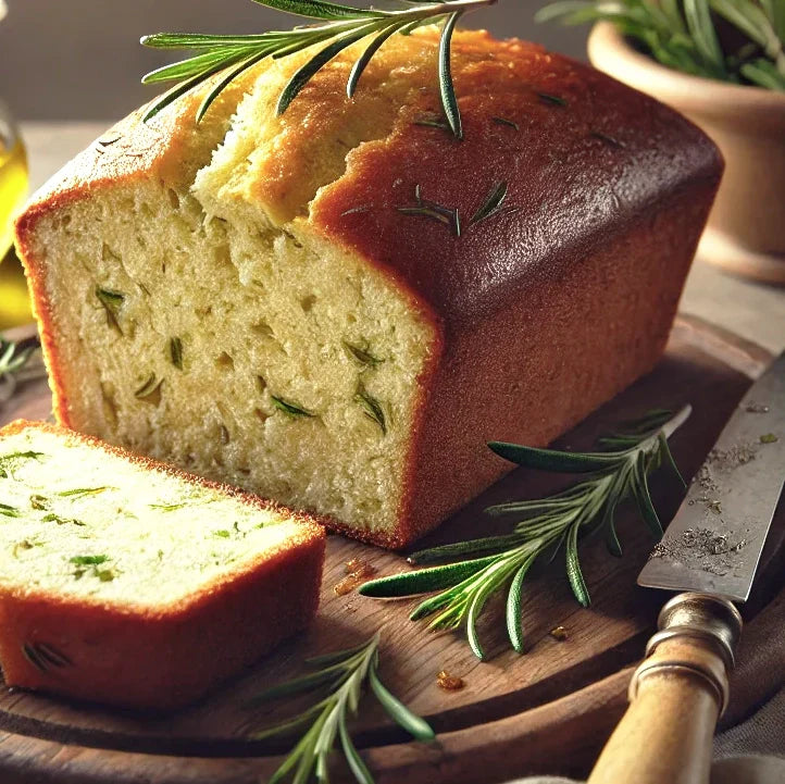 Rustic Rosemary Olive Oil Pound Cake