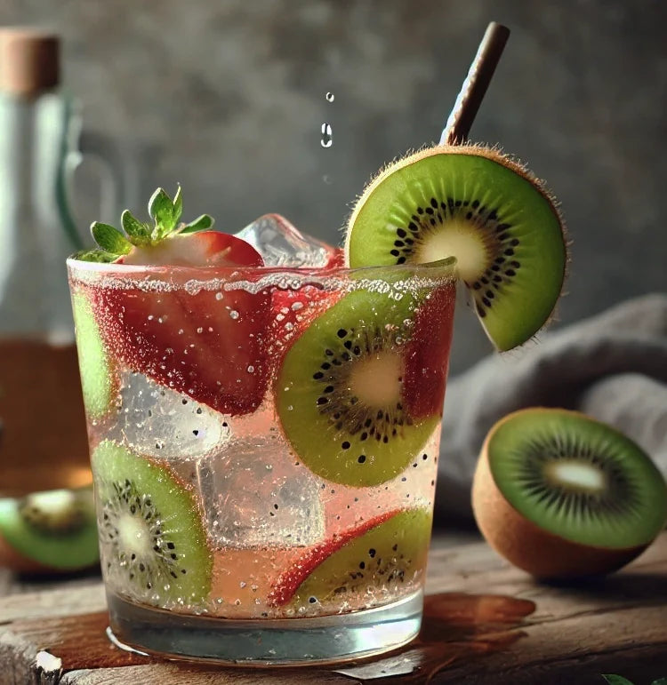 Strawberry Kiwi Rosé Balsamic Shrub