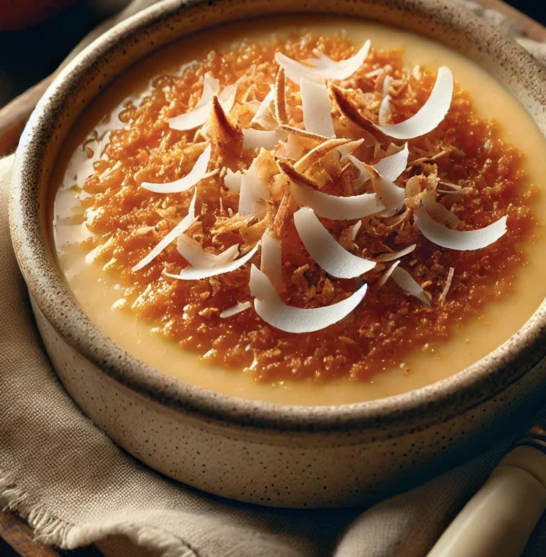 Thai Pumpkin Custard with Coconut Balsamic Drizzle