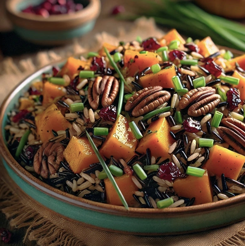 Wild Rice Salad with Elderberry Balsamic Dressing