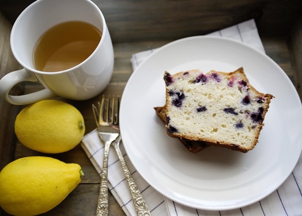Lemon Blueberry Tea Cake with Whole Grains