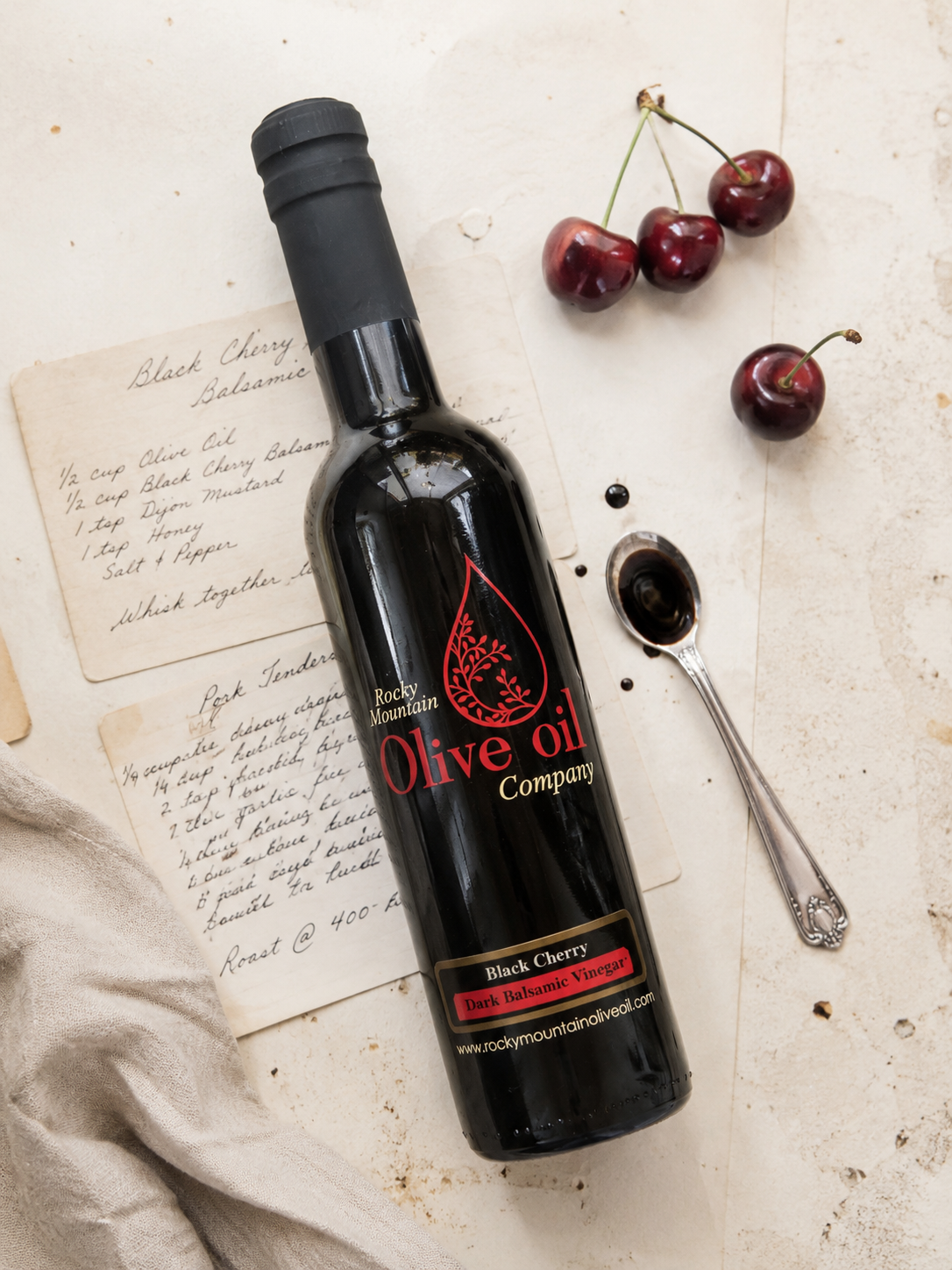 Black Cherry Dark Balsamic Vinegar – Rocky Mountain Olive Oil