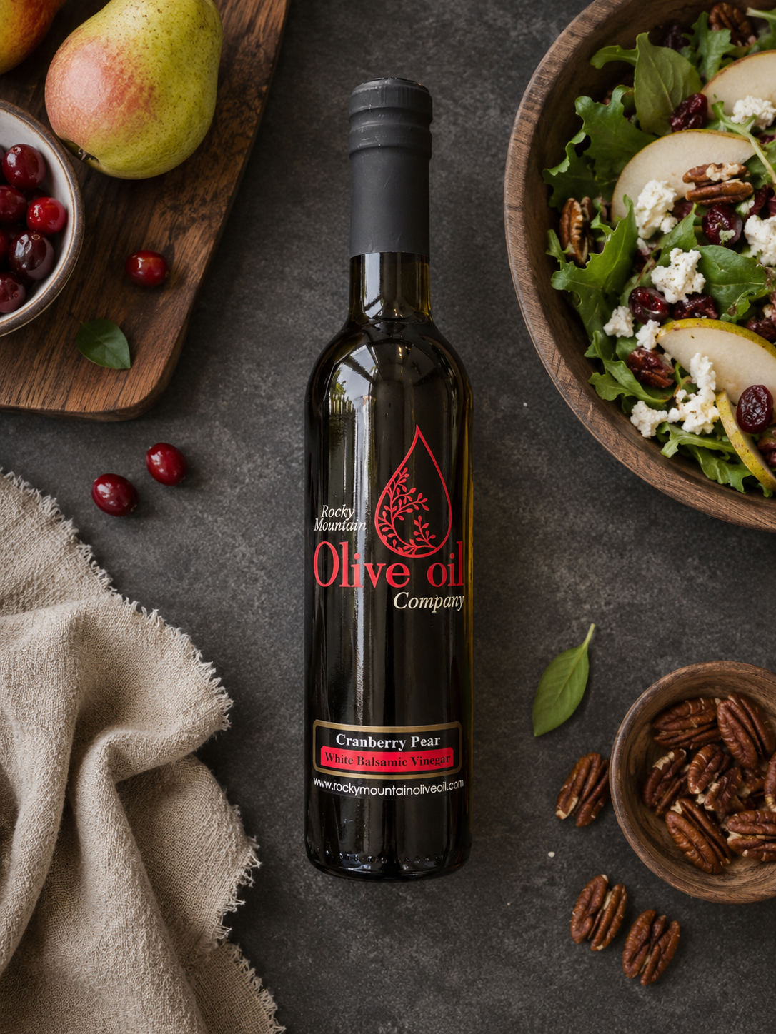 Cranberry Pear White Balsamic Vinegar – Rocky Mountain Olive Oil