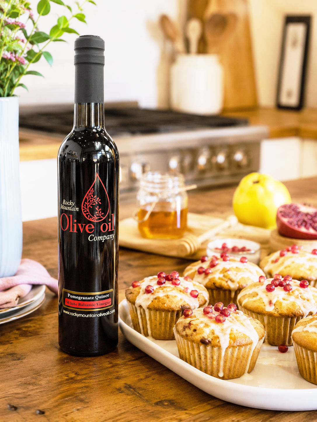Pomegranate Quince White Balsamic Vinegar – Rocky Mountain Olive Oil