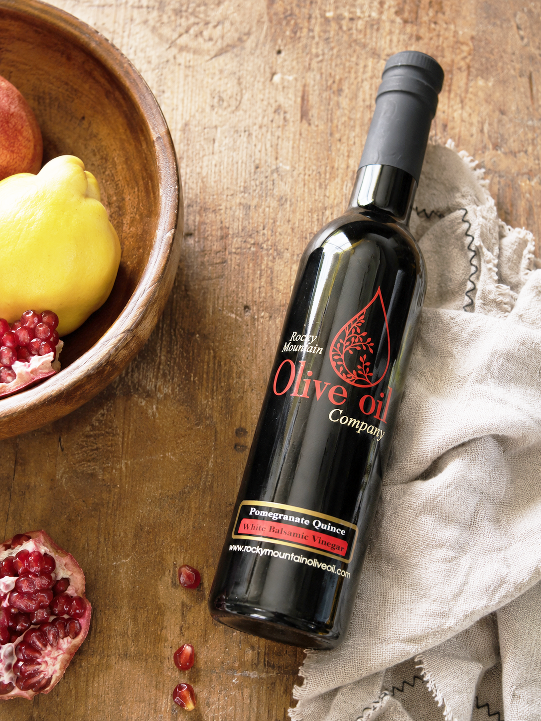 Pomegranate Quince White Balsamic Vinegar – Rocky Mountain Olive Oil