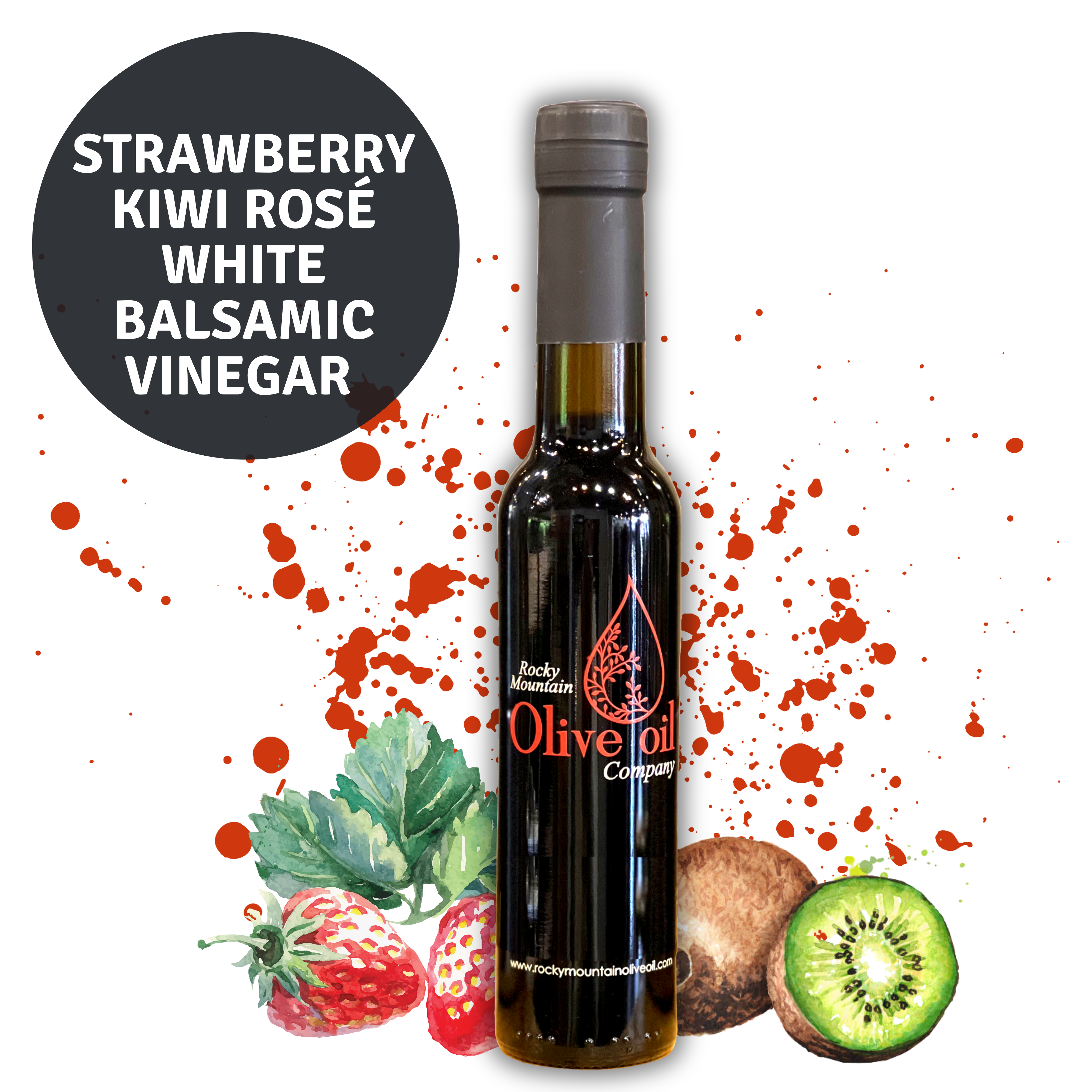 Strawberry Kiwi White Balsamic Vinegar – Rocky Mountain Olive Oil
