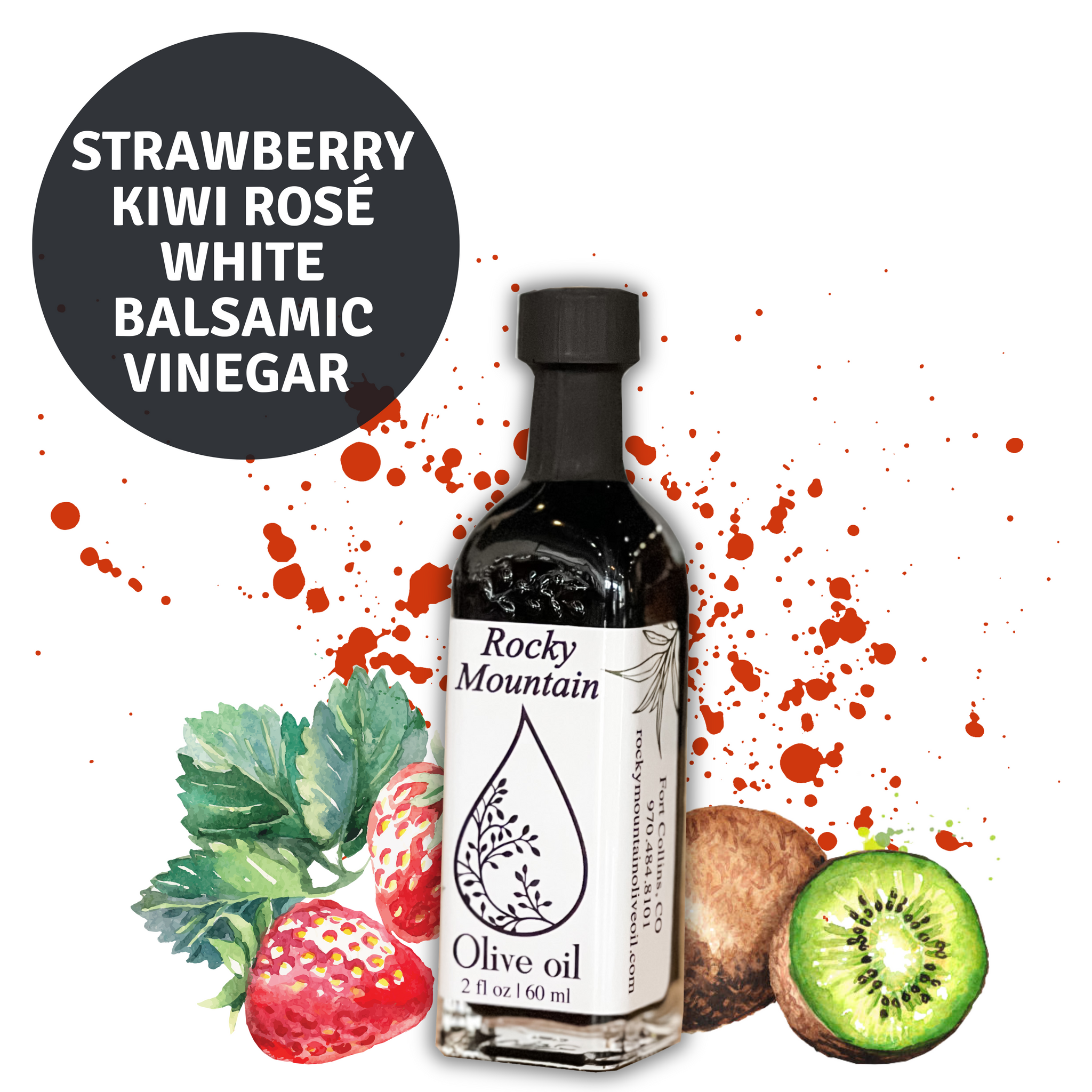 Strawberry Kiwi White Balsamic Vinegar – Rocky Mountain Olive Oil