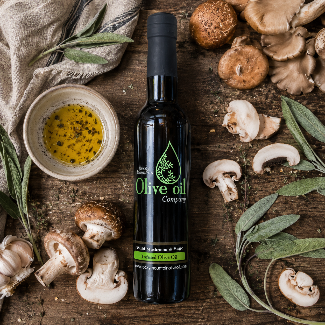 Wild Mushroom & Sage Infused Olive Oil – Rocky Mountain Olive Oil
