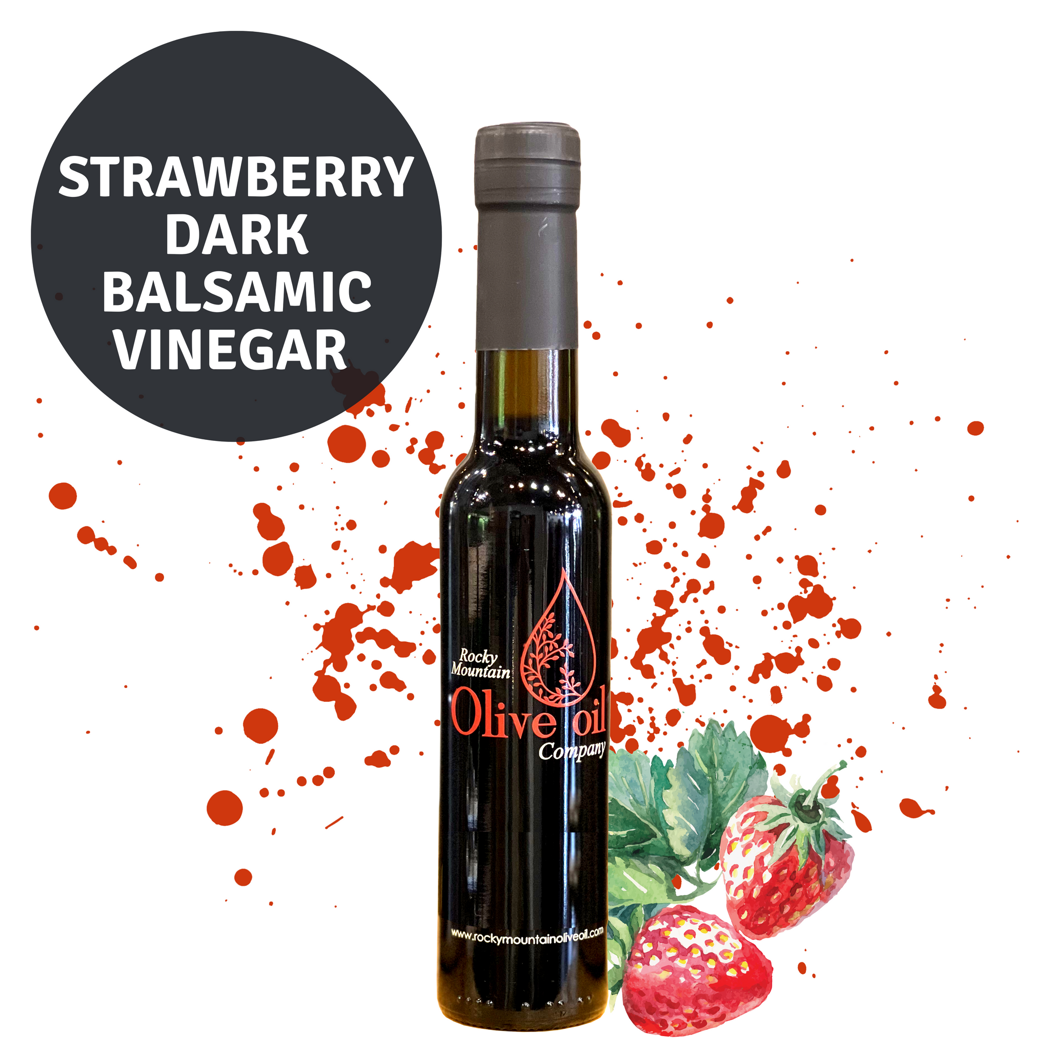 Strawberry Dark Balsamic Vinegar – Rocky Mountain Olive Oil