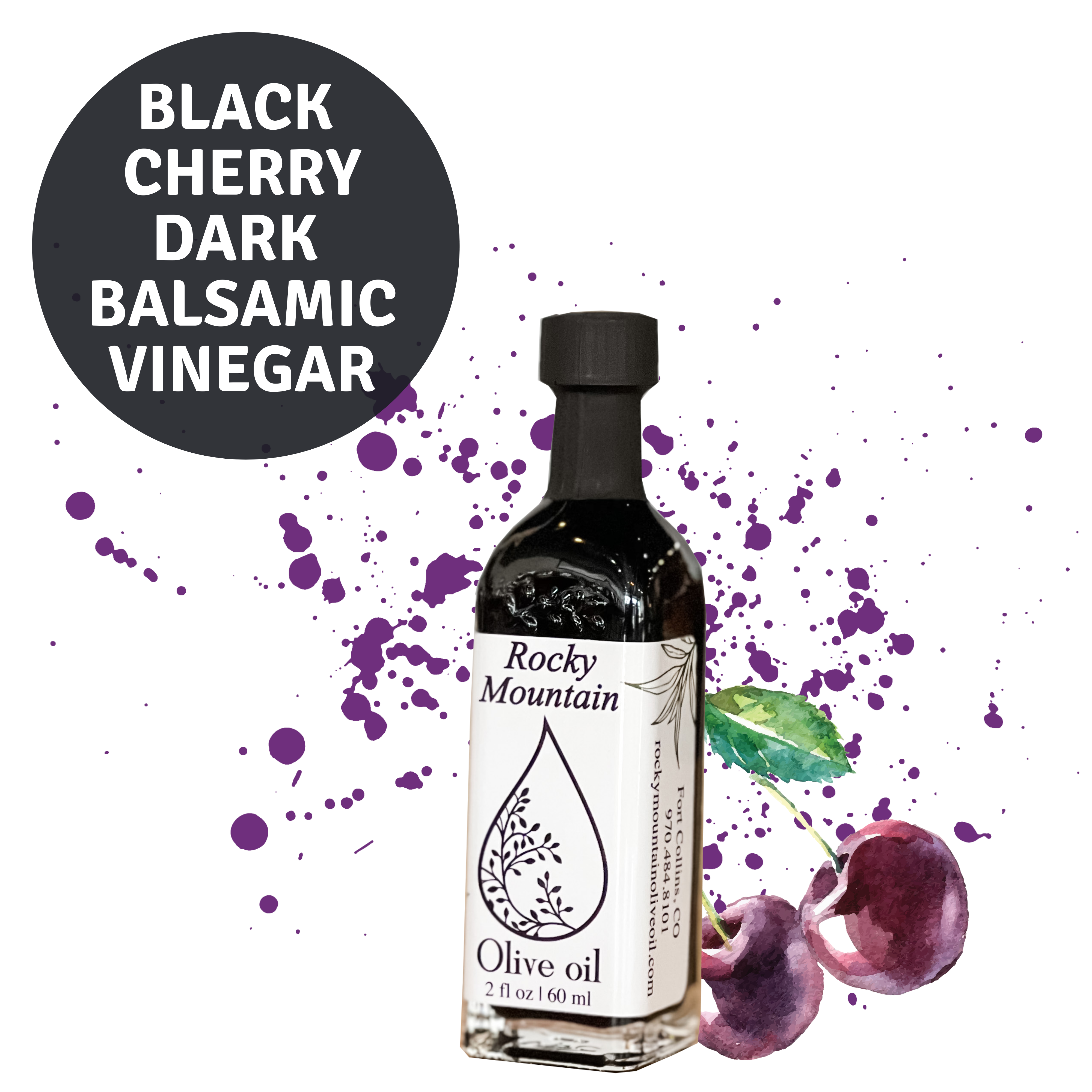 Black Cherry Dark Balsamic Vinegar – Rocky Mountain Olive Oil