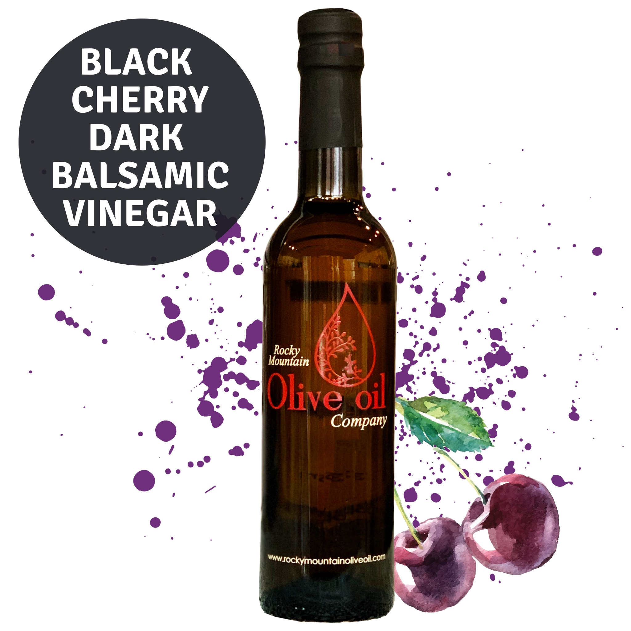 Black Cherry Dark Balsamic Vinegar – Rocky Mountain Olive Oil