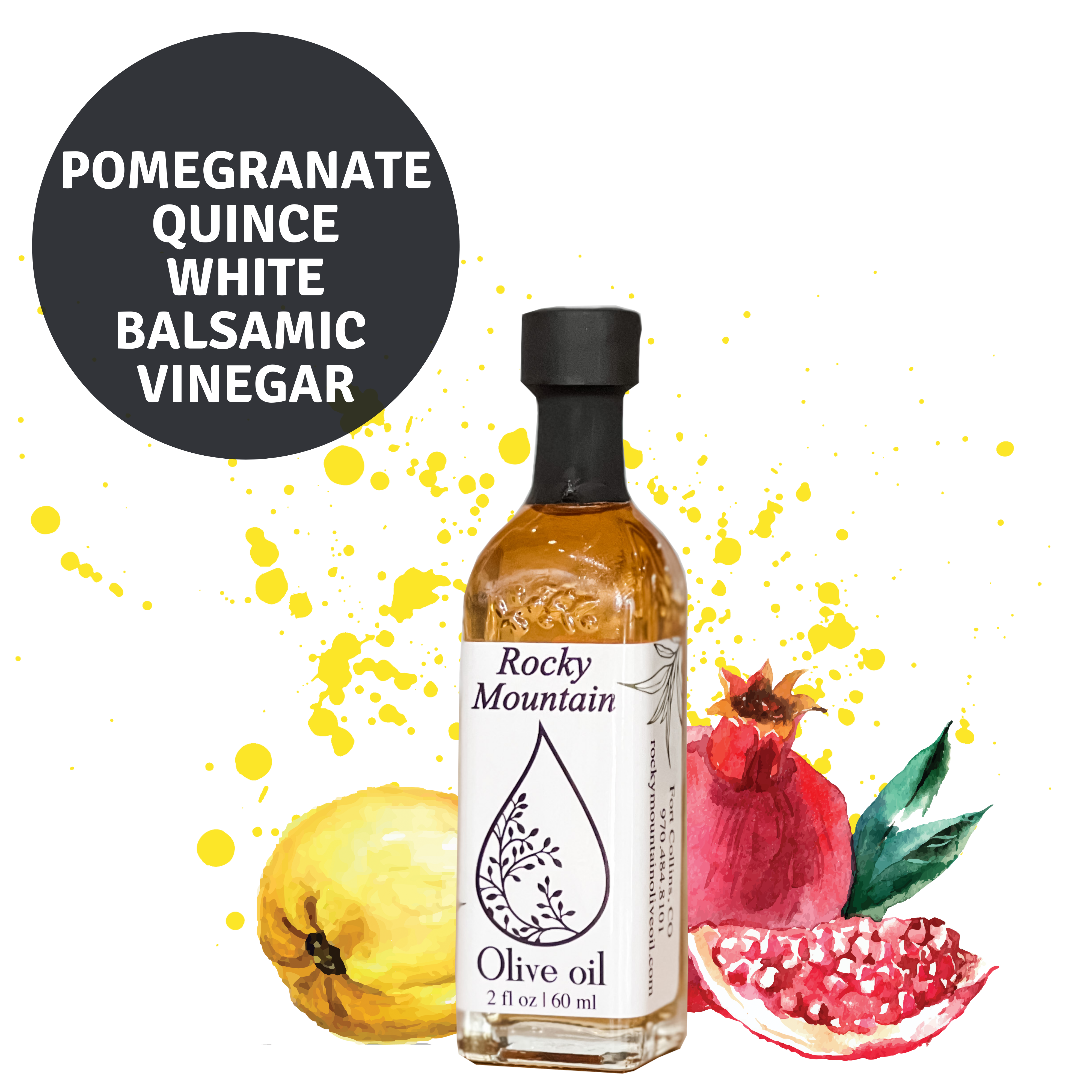 Pomegranate Quince White Balsamic Vinegar – Rocky Mountain Pomegranate Quince White Balsamic Vinegar – Rocky Mountain